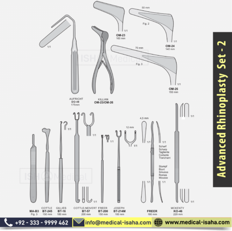 Advanced Rhinoplasty set - 2 or Rhinoplasty Surgery Instruments Set