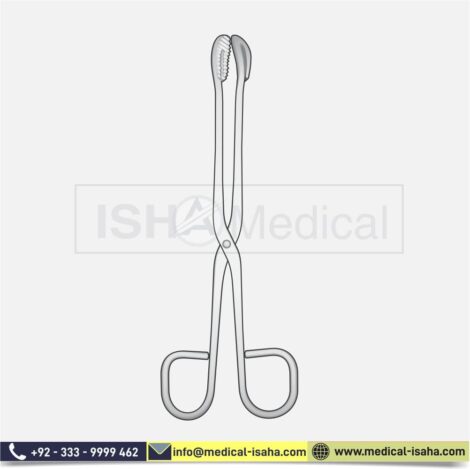 Handmade Forceps-for picking-up-and-holding-of-sterile-instruments-kidney-stone-forceps-200 mm