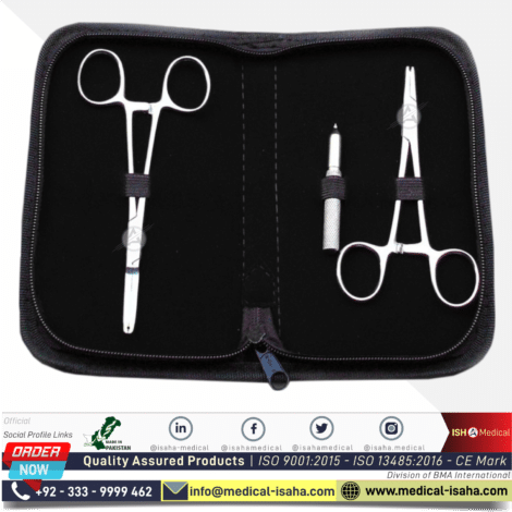 Handmade Piercing Tools Kit Stainless Steel 3pcs ISAHA Medical